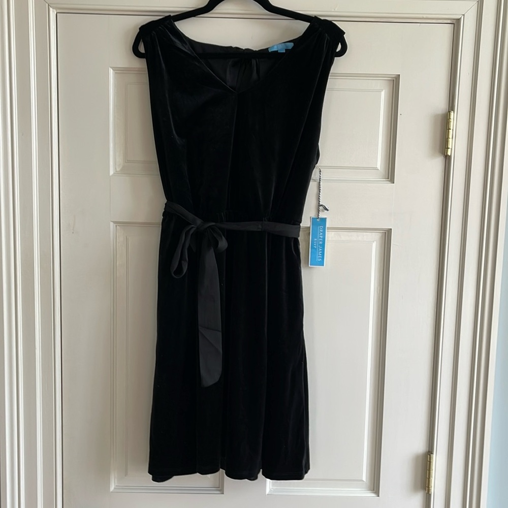 Draper James black velvet dress XL